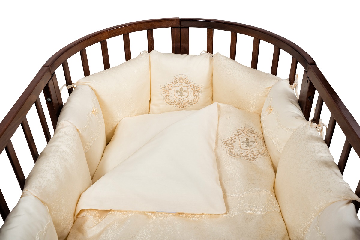 Комплект в кроватку из серии Nuovita Corona, 6 предметов, борт из 12 подушек  